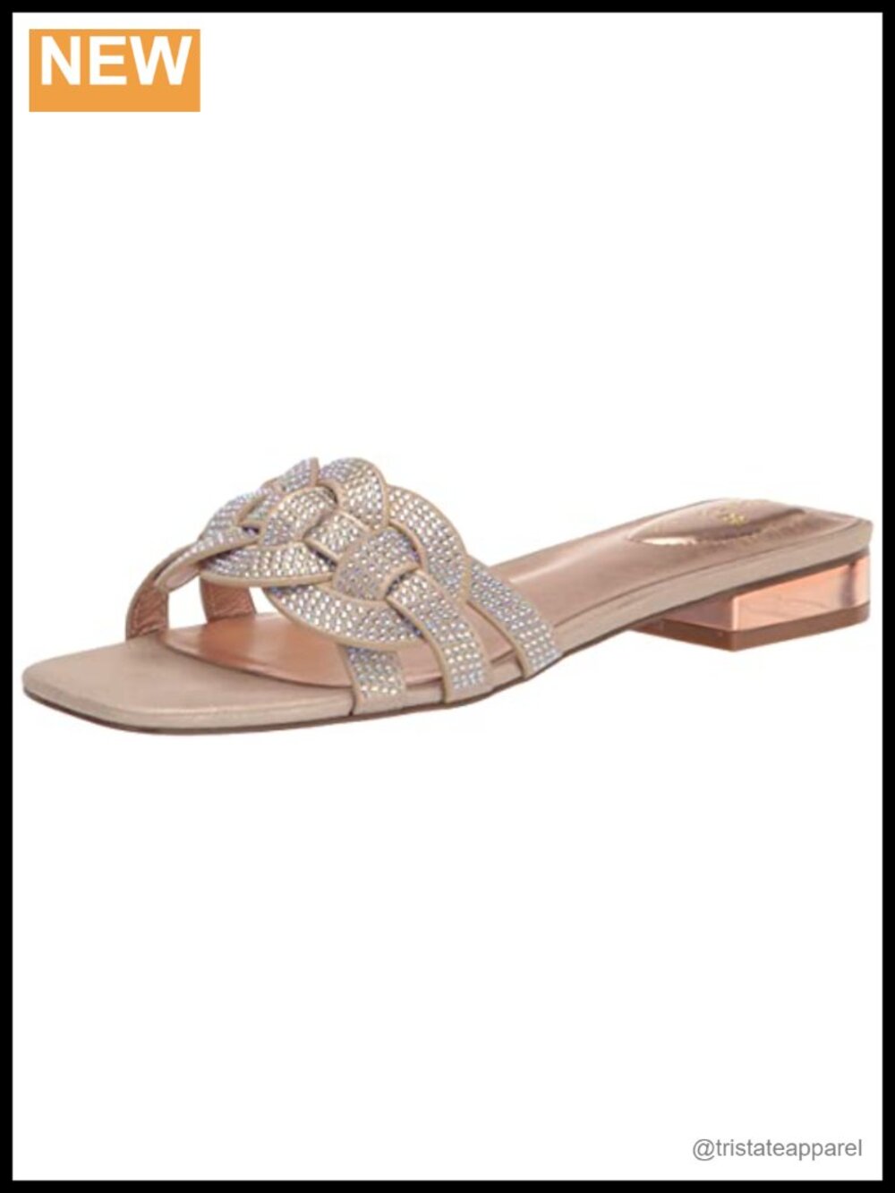 Bandolino Manto Women's Woven Slide Sandals Block Heel
